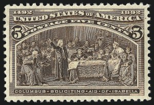 Sale Number 953, Lot Number 709, 1893 Columbian Issue (Scott 230-245) Sale Number 953, Lot Number 709, 1893 Columbian Issue (Scott 230-245)
