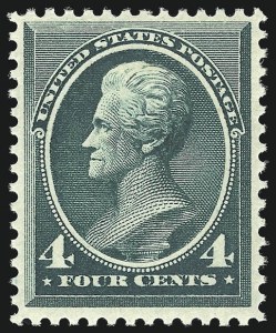 Sale 956, Lot 209, 1882-88 American Bank Note Co. Issues, 4c Blue Green (211) Sale 956, Lot 209, 1882-88 American Bank Note Co. Issues