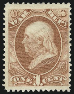 Sale 956, Lot 626, Officials, 1c War (O83) Sale 956, Lot 626, Officials