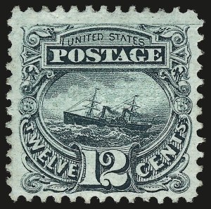 Sale 959, Lot 2296, 1869 Pictorial Issue (Scott 112-122), 12c Green (117) Sale 959, Lot 2296, 1869 Pictorial Issue (Scott 112-122)