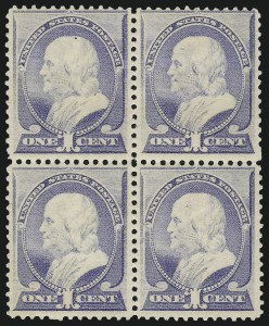 Sale 959, Lot 2449, 1887 American Bank Note Co. Issue (Scott 212-218), 1c Ultramarine (212) Sale 959, Lot 2449, 1887 American Bank Note Co. Issue (Scott 212-218)