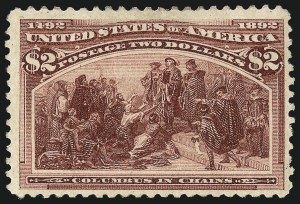 Sale 959, Lot 2536, 1893 Columbian Issue (Scott 230-245), $2.00 Columbian (242) Sale 959, Lot 2536, 1893 Columbian Issue (Scott 230-245)