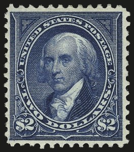 Sale 959, Lot 2607, 1895 Watermarked Bureau Issue (Scott 264-278), $2.00 Bright Blue (277) Sale 959, Lot 2607, 1895 Watermarked Bureau Issue (Scott 264-278)