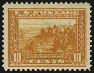 Sale 959, Lot 2831, 1913-15 Panama-Pacific Issue (Scott 397-404), 10c Orange, Panama-Pacific (400A) Sale 959, Lot 2831, 1913-15 Panama-Pacific Issue (Scott 397-404)
