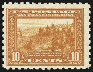 Sale 959, Lot 2842, 1913-15 Panama-Pacific Issue (Scott 397-404), 10c Panama-Pacific, Perf 10 (404) Sale 959, Lot 2842, 1913-15 Panama-Pacific Issue (Scott 397-404)
