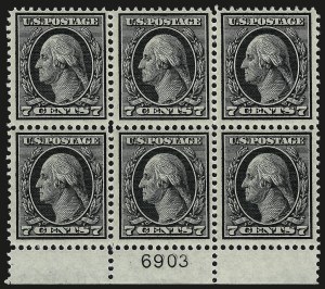Sale 959, Lot 2846, 1912-14 Washington-Franklin Issue (Scott 405-423)