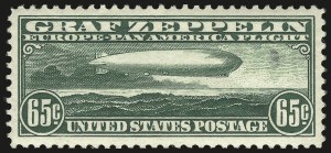 Sale 959, Lot 3135, Air Post, 65c Graf Zeppelin (C13) Sale 959, Lot 3135, Air Post