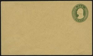 Sale 959, Lot 3251, Postal Stationery, 10c Green on Buff, Nesbitt entire (U16) Sale 959, Lot 3251, Postal Stationery