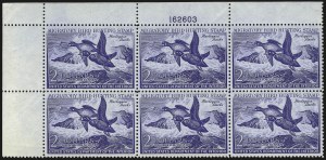 Sale 959, Lot 3409, Hunting Permit Plate Blocks
