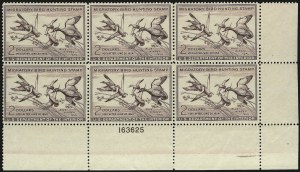 Sale 959, Lot 3411, Hunting Permit Plate Blocks
