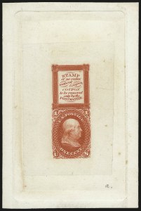 Sale 962, Lot 2033, Essays, Proofs and Specimens (Bowlsby Patent Coupon Essays)
