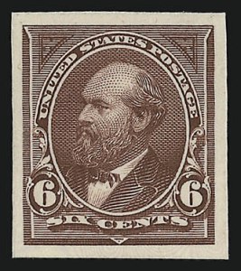 Sale 962, Lot 2132, Essays, Proofs and Specimens (Later Issues), 6c Brown, Plate Proof on Card (256P4) Sale 962, Lot 2132, Essays, Proofs and Specimens (Later Issues)