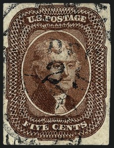 Sale 962, Lot 2237, 1851-56 Issue (Scott 5-17)