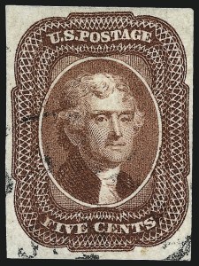 Sale 962, Lot 2243, 1851-56 Issue (Scott 5-17)