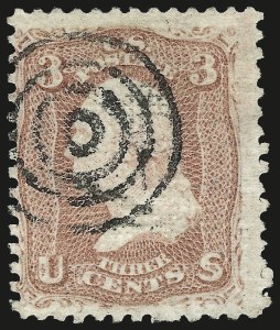 Sale 962, Lot 2343, 1867-68 Grilled Issues (Scott 79-101), 3c Rose, D. Grill (85) Sale 962, Lot 2343, 1867-68 Grilled Issues (Scott 79-101)