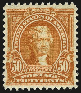 Sale 962, Lot 2620, 1902-08 thru Jamestown Issues (Scott 300-330), 50c Orange (310) Sale 962, Lot 2620, 1902-08 thru Jamestown Issues (Scott 300-330)