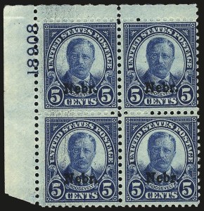 Sale 962, Lot 2909, 1922-26 and Later Issues (Scott 619-1617c), 5c Nebr. Ovpt. (674) Sale 962, Lot 2909, 1922-26 and Later Issues (Scott 619-1617c)