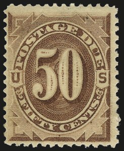 Sale 962, Lot 2991, Postage Due, 50c Brown (J7) Sale 962, Lot 2991, Postage Due