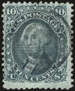 Sale 967, Lot 4190, 1867-68 Grilled Issue (Scott 79-101), including the 10c Z Grill, 10c Green, Z. Grill (85D) Sale 967, Lot 4190, 1867-68 Grilled Issue (Scott 79-101), including the 10c Z Grill