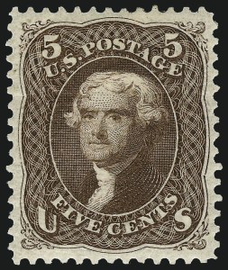 Sale 967, Lot 4216, 1875 Re-Issue of 1861-66 Issue (Scott 102-111)