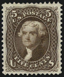 Sale 967, Lot 4217, 1875 Re-Issue of 1861-66 Issue (Scott 102-111)
