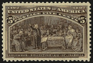 Sale Number 967, Lot Number 4365, 1893 Columbian Issue (Scott 230-245) Sale Number 967, Lot Number 4365, 1893 Columbian Issue (Scott 230-245)