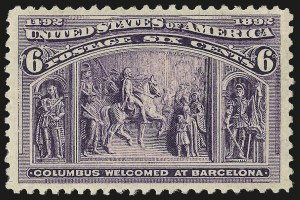 Sale Number 967, Lot Number 4371, 1893 Columbian Issue (Scott 230-245) Sale Number 967, Lot Number 4371, 1893 Columbian Issue (Scott 230-245)