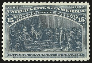 Sale Number 967, Lot Number 4383, 1893 Columbian Issue (Scott 230-245) Sale Number 967, Lot Number 4383, 1893 Columbian Issue (Scott 230-245)