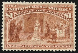 Sale 967, Lot 4397, 1893 Columbian Issue (Scott 230-245), $1.00 Columbian (241) Sale 967, Lot 4397, 1893 Columbian Issue (Scott 230-245)