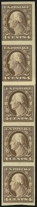 Sale 967, Lot 4635, Imperforate Flat Plate Coil Stamps