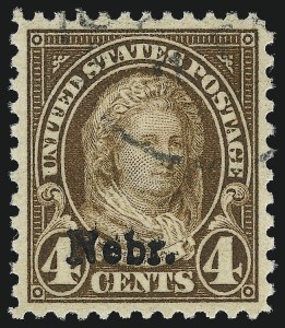 Sale 967, Lot 5007, Kans.-Nebr. Overprints (Scott 659-678)