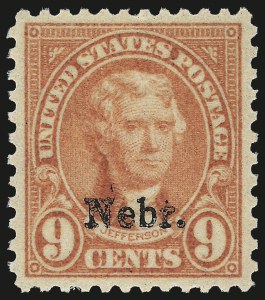 Sale 967, Lot 5011, Kans.-Nebr. Overprints (Scott 659-678)