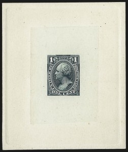 Sale 967, Lot 5268, Revenues (Proprietary and Stock Transfer), 1c Green, Large Die Proof on India (RB11P1) Sale 967, Lot 5268, Revenues (Proprietary and Stock Transfer)