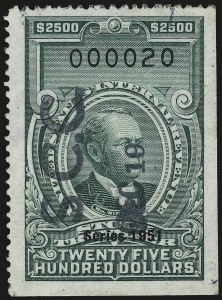 Sale 967, Lot 5275, Revenues (Proprietary and Stock Transfer)