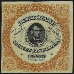 Sale 967, Lot 5289, Revenues (Beer Stamps)