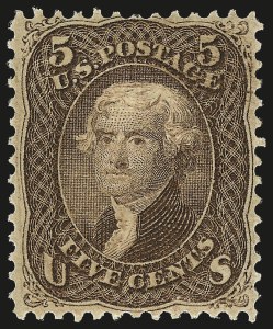 Sale 968, Lot 119, 1868 Regular-Production Grilled Issue (F Grill, Scott 92-100)