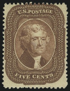 Sale 968, Lot 37, 1857-60 Issue (Scott 18-39)