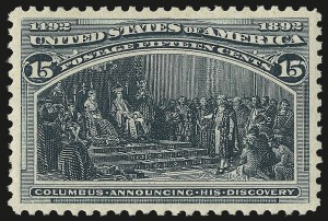 Sale 968A, Lot 286, 1893 Columbian Issue (Scott 230-245)