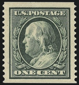 Sale 968B, Lot 491, 1910-13 Washington-Franklin Issue (Scott 374-388)