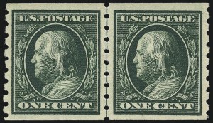 Sale 968B, Lot 498, 1910-13 Washington-Franklin Issue (Scott 390-396)