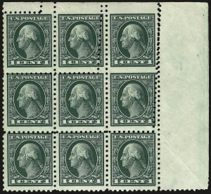 Sale 968B, Lot 543, 1913-15 Washington-Franklin Issues (Scott 424-460)