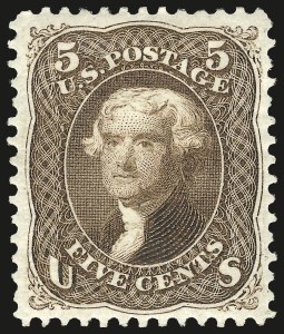 Sale 972, Lot 3105, 1875 Re-Issue of 1861-66 Issue (Scott 102-111)