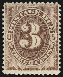 Sale 972, Lot 3424, Postage Due (J), 3c Red Brown (J17) Sale 972, Lot 3424, Postage Due (J)