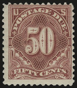 Sale 972, Lot 3445, Postage Due (J), 50c Pale Rose (J37a) Sale 972, Lot 3445, Postage Due (J)