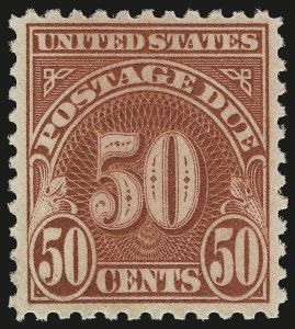 Sale 972, Lot 3477, Postage Due (J), 50c Carmine (J76) Sale 972, Lot 3477, Postage Due (J)