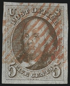 Sale Number 975, Lot Number 1054, 1847 Issue (Scott 1-2) Sale Number 975, Lot Number 1054, 1847 Issue (Scott 1-2)