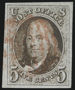 Sale Number 975, Lot Number 1056, 1847 Issue (Scott 1-2) Sale Number 975, Lot Number 1056, 1847 Issue (Scott 1-2)