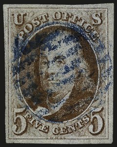 Sale Number 975, Lot Number 1076, 1847 Issue (Scott 1-2)