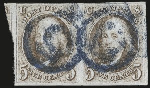 Sale 975, Lot 1080, 1847 Issue (Scott 1-2)