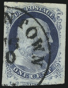 Sale 975, Lot 1122, 1851-56 Issue (Scott 5-17)